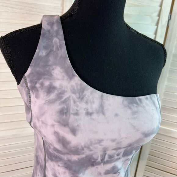Lululemon Cold Shoulder Yoga Tank Diamond Dye Stargaze Pitch Grey 6 - Picture 3 of 9